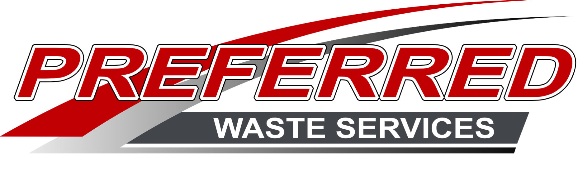 Logo for Jeffers Waste Services with red and gray design elements.